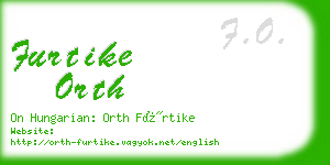 furtike orth business card